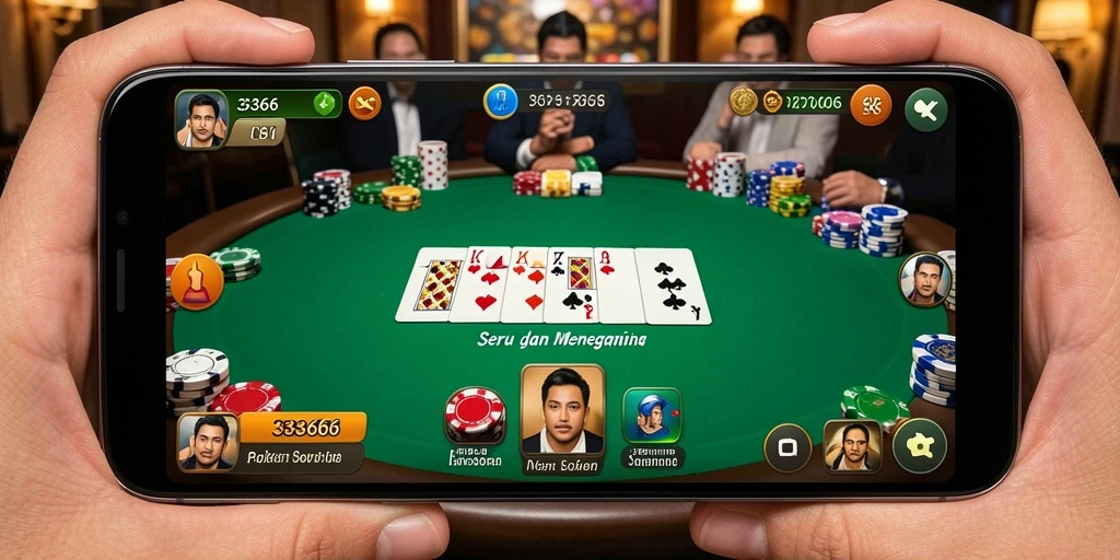 Screenshot gameplay 333666 menampilkan suasana permainan Poker yang seru.