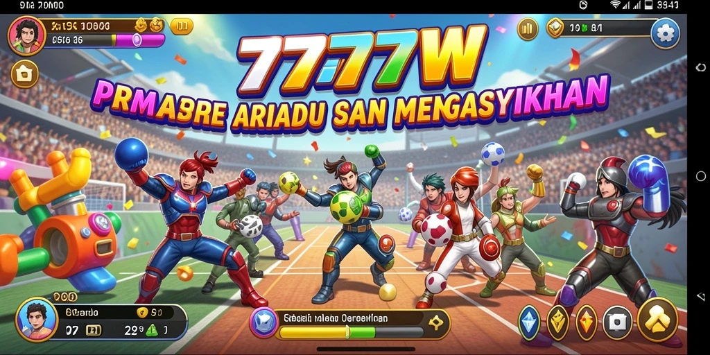 Tangkapan layar menunjukkan gameplay seru dan tantangan dari 7777W.