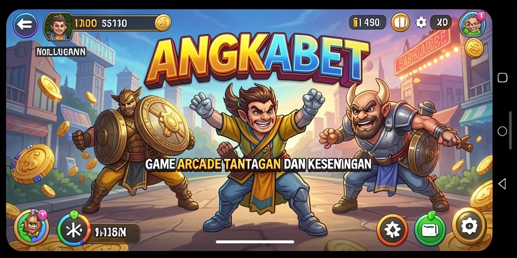 Screenshot gameplay ANGKABET menampilkan aksi arcade yang seru.