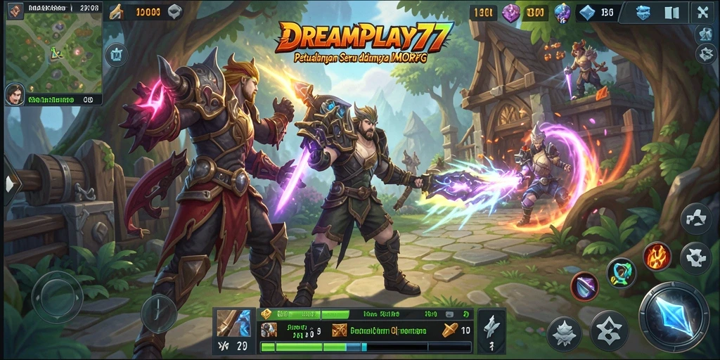 Screenshot gameplay <strong>DREAMPLAY77</strong> menampilkan petualangan seru di dunia MMORPG.