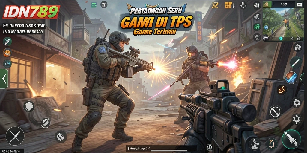Gambaran gameplay seru dari IDN789 dalam pertempuran TPS.