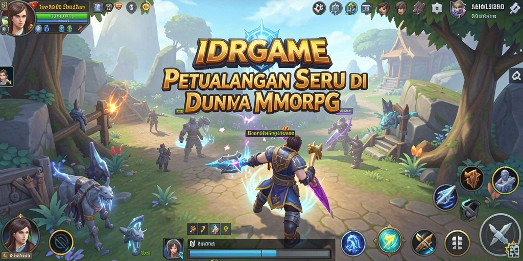 Tampilan gameplay epik dari IDRGAME dalam dunia MMORPG.
