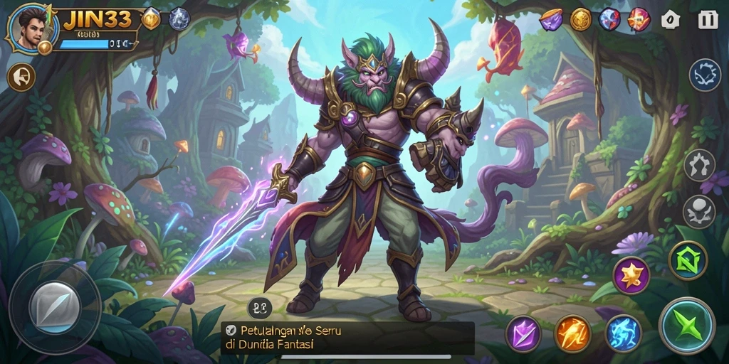 Gameplay seru petualangan JIN33 di dunia fantasi.