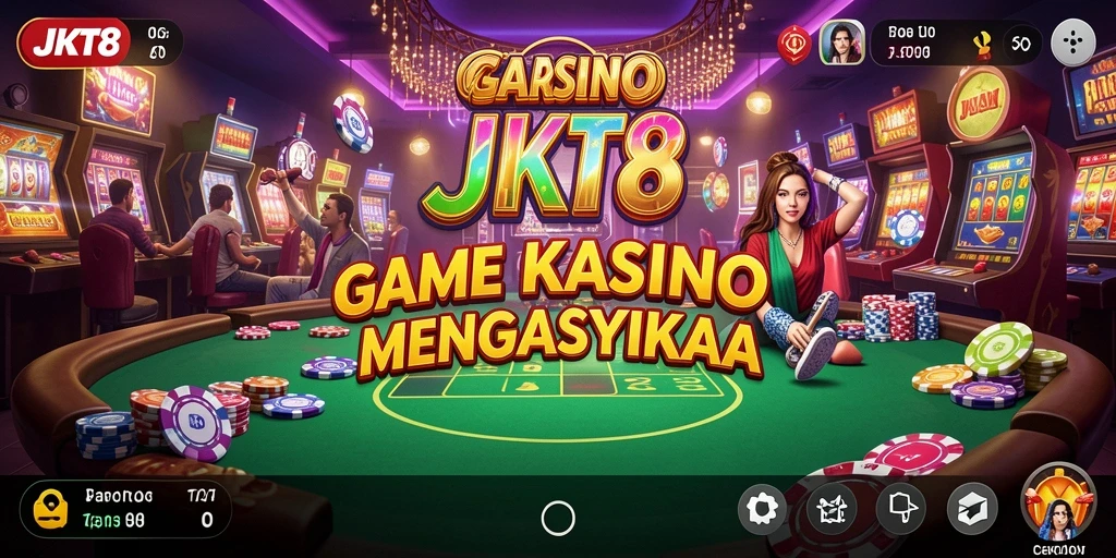 Tampilan gameplay JKT8 yang seru dan menghibur.