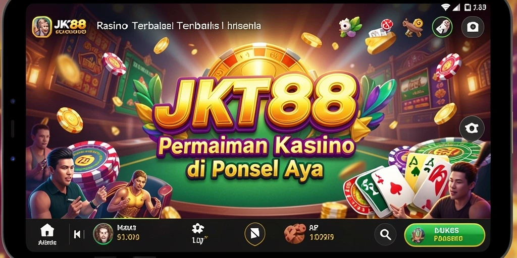 Tampilan gameplay seru dari JKT88 yang menggambarkan suasana kasino.