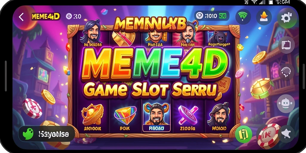 Tampilan gameplay seru dari MEME4D saat memutar slot.
