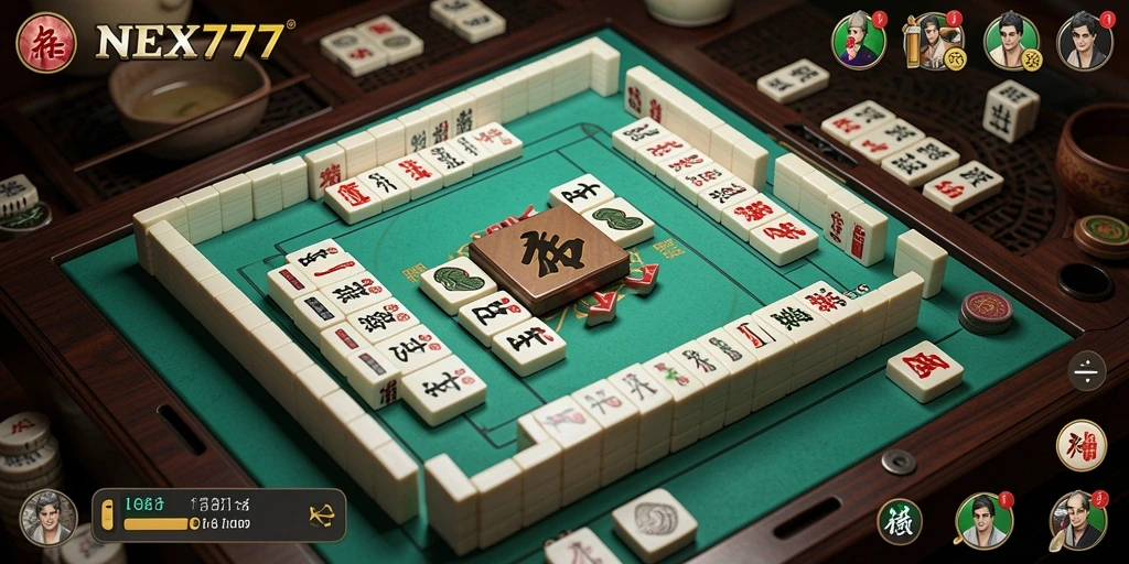 Tampilan gameplay NEX777 yang menawan dan penuh tantangan Mahjong.