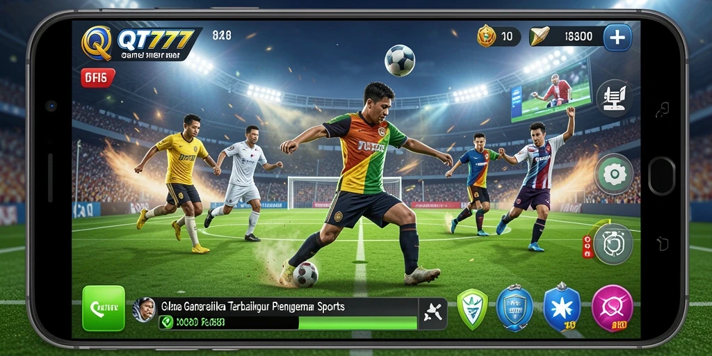 Tampilan screenshot QT777 menampilkan gameplay olahraga yang intens dan menarik.