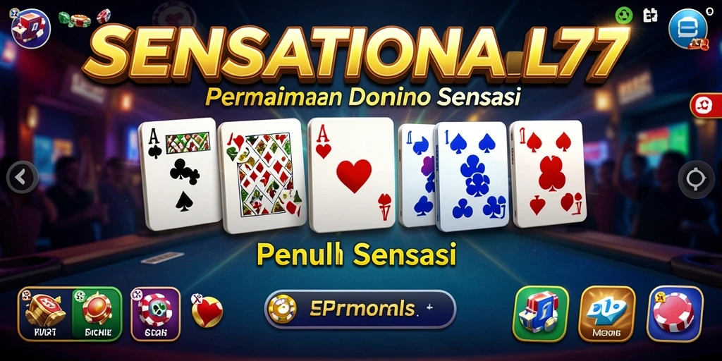 Tampilan gameplay Domino yang seru dan menghibur.