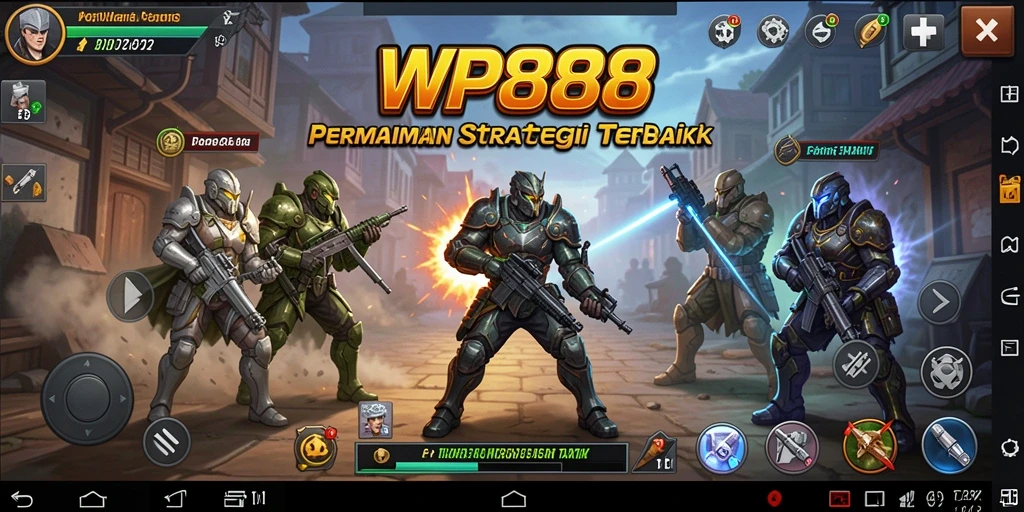 Tangkapan layar gameplay WP888 yang menunjukkan pertempuran strategis.
