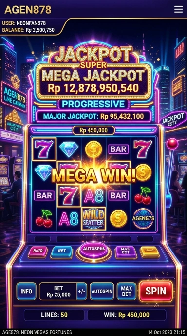 Antarmuka aplikasi agen878 yang menarik dan user-friendly.